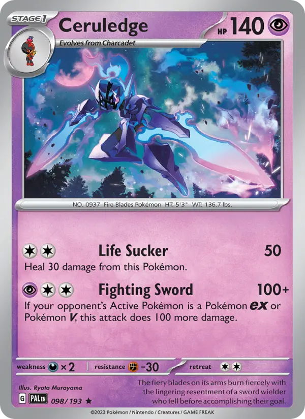 Ceruledge — Paldea Evolved card #098