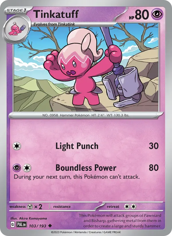 Tinkatuff — Paldea Evolved card #103