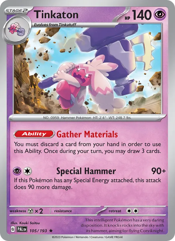 Tinkaton — Paldea Evolved card #105