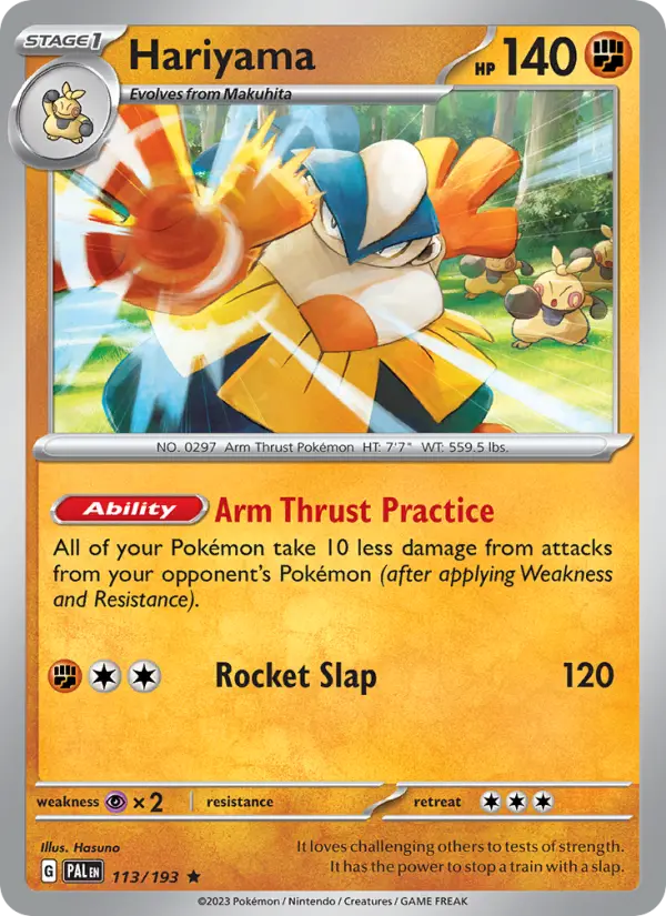Hariyama — Paldea Evolved card #113