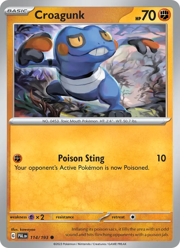 Croagunk — Paldea Evolved card #114