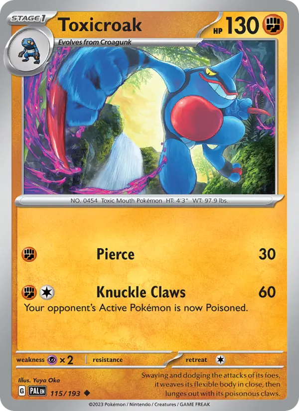 Toxicroak — Paldea Evolved card #115