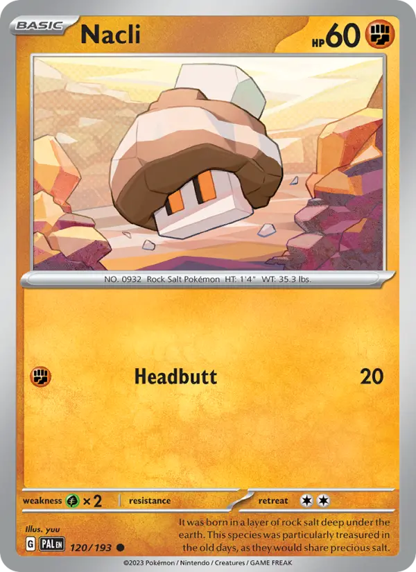 Nacli — Paldea Evolved card #120