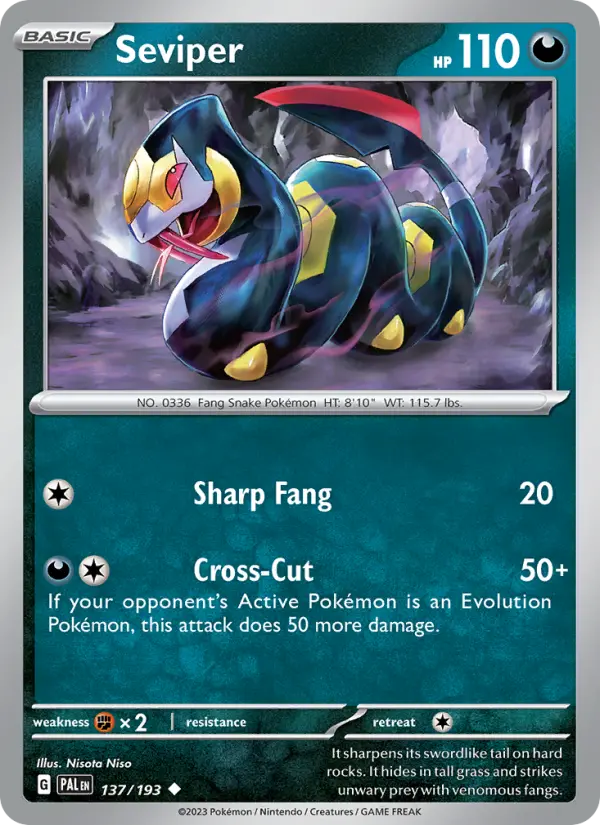 Seviper — Paldea Evolved card #137