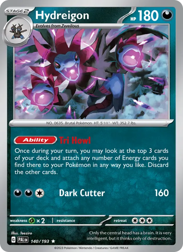 Hydreigon — Paldea Evolved card #140