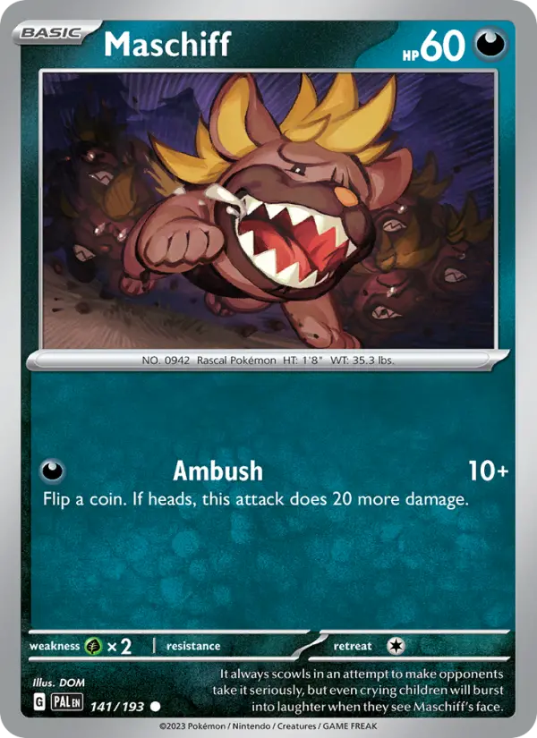 Maschiff — Paldea Evolved card #141