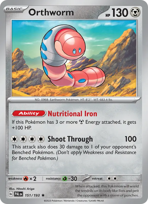 Orthworm — Paldea Evolved card #151