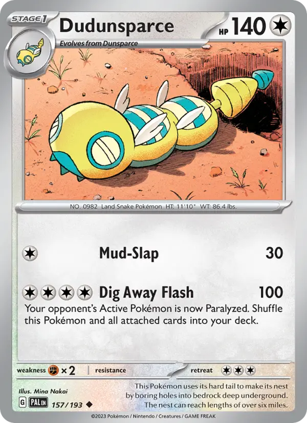 Dudunsparce — Paldea Evolved card #157