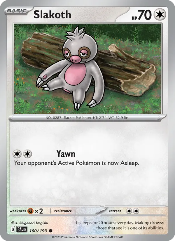 Slakoth — Paldea Evolved card #160