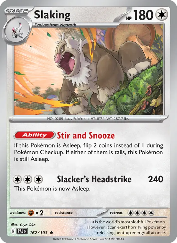 Slaking — Paldea Evolved card #162