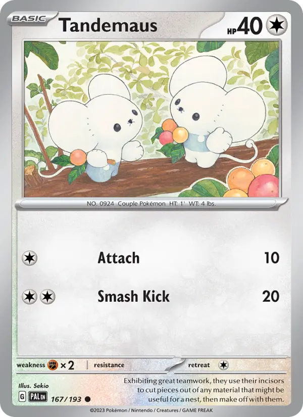 Tandemaus — Paldea Evolved card #167