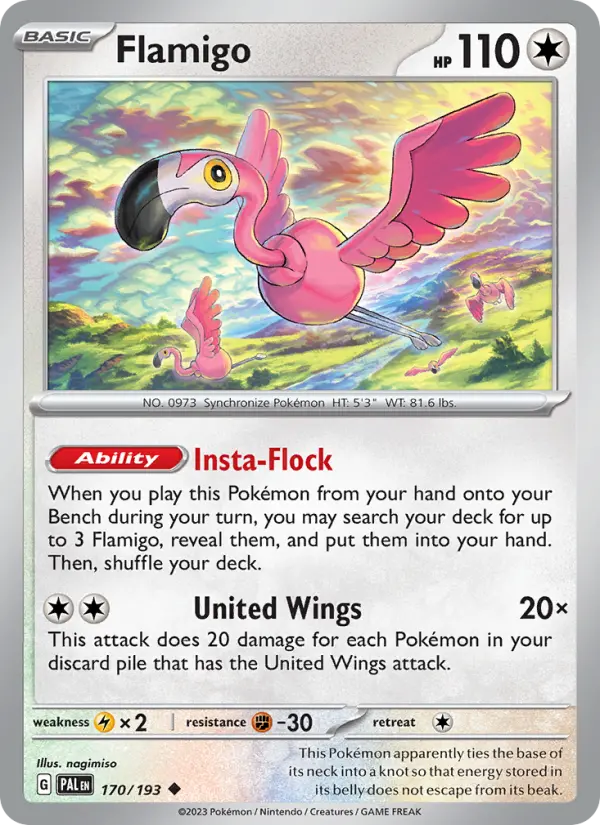 Flamigo — Paldea Evolved card #170