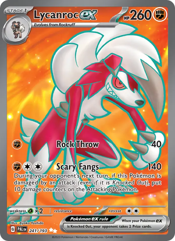 Lycanroc ex — Paldea Evolved card #241