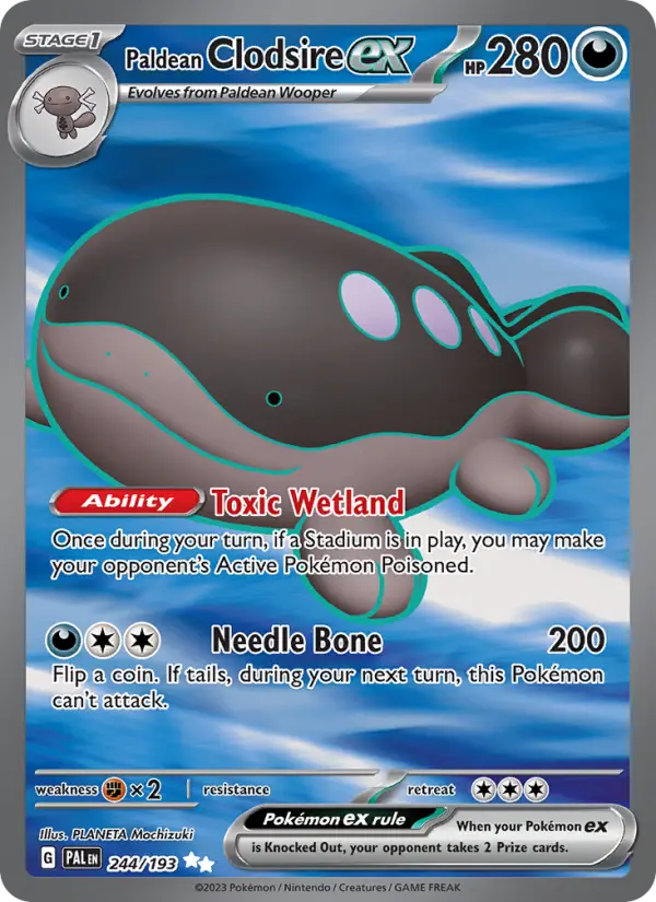 Paldean Clodsire ex — Paldea Evolved card #244