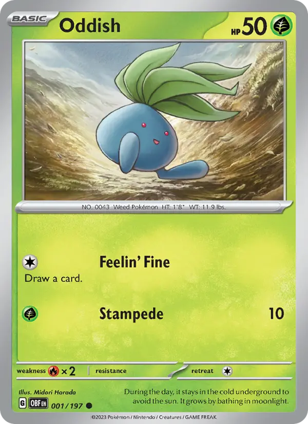 Oddish — Obsidian Flames card #001