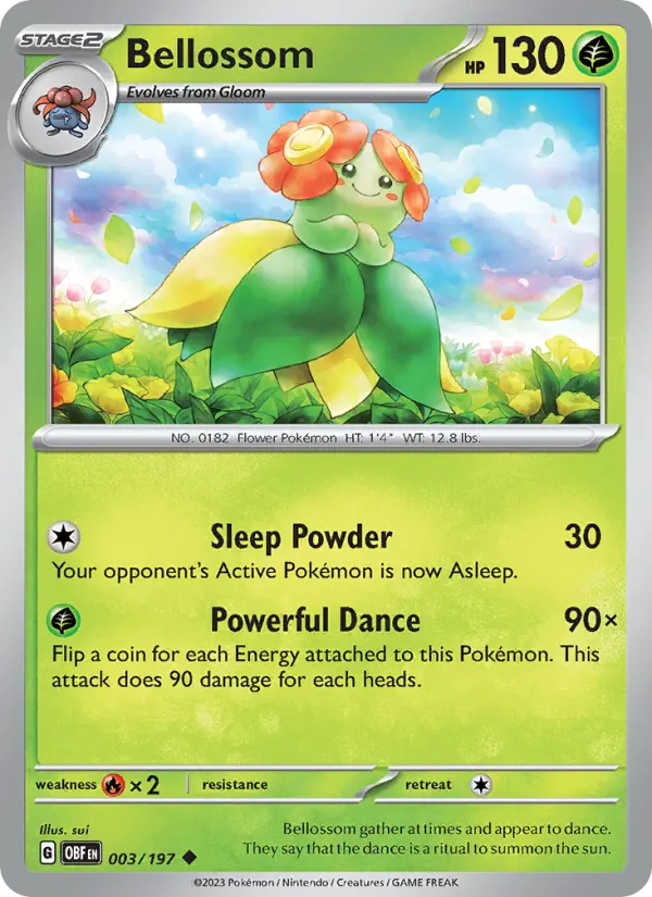Bellossom — Obsidian Flames card #003