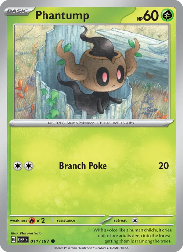 Phantump — Obsidian Flames card #011