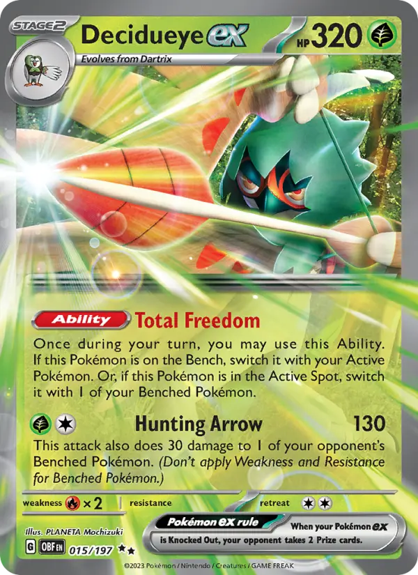 Decidueye ex — Obsidian Flames card #015