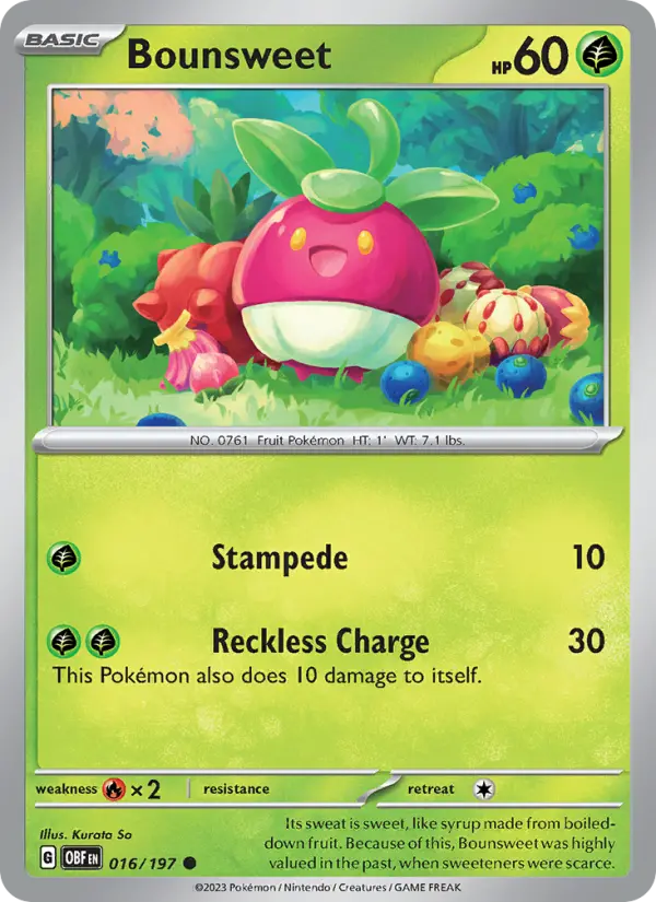 Bounsweet — Obsidian Flames card #016