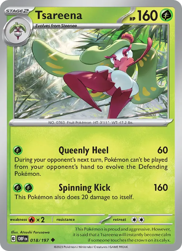 Tsareena — Obsidian Flames card #018