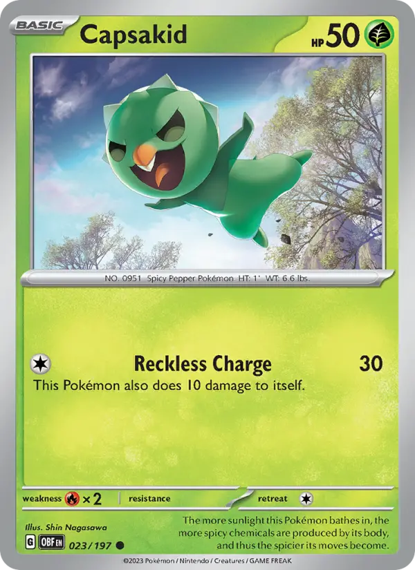Capsakid — Obsidian Flames card #023