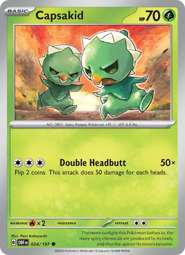 Capsakid — Obsidian Flames card #024