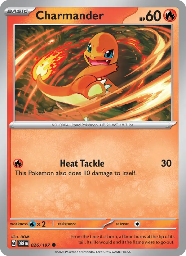 Charmander — Obsidian Flames card #026