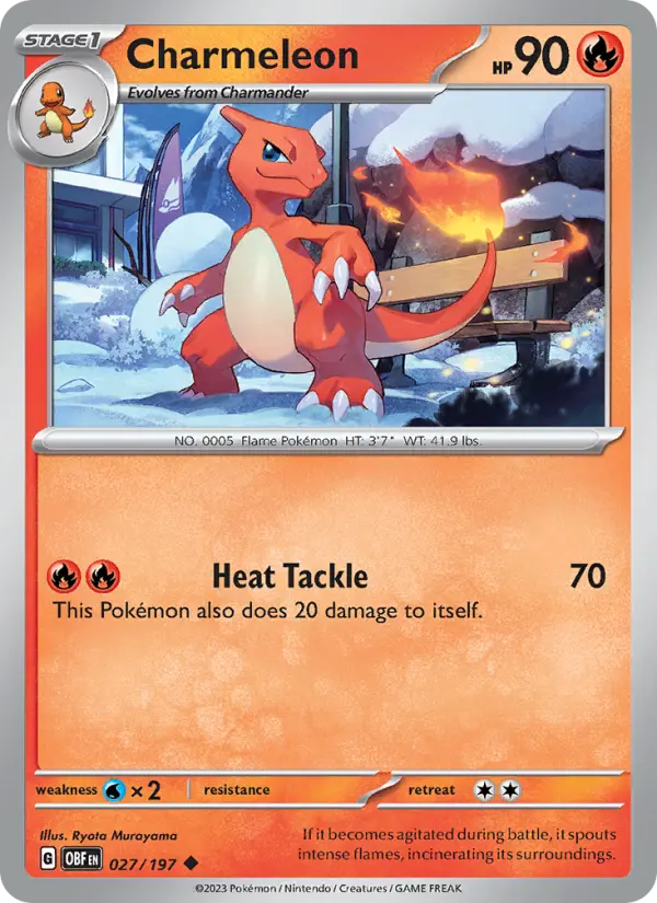 Charmeleon — Obsidian Flames card #027
