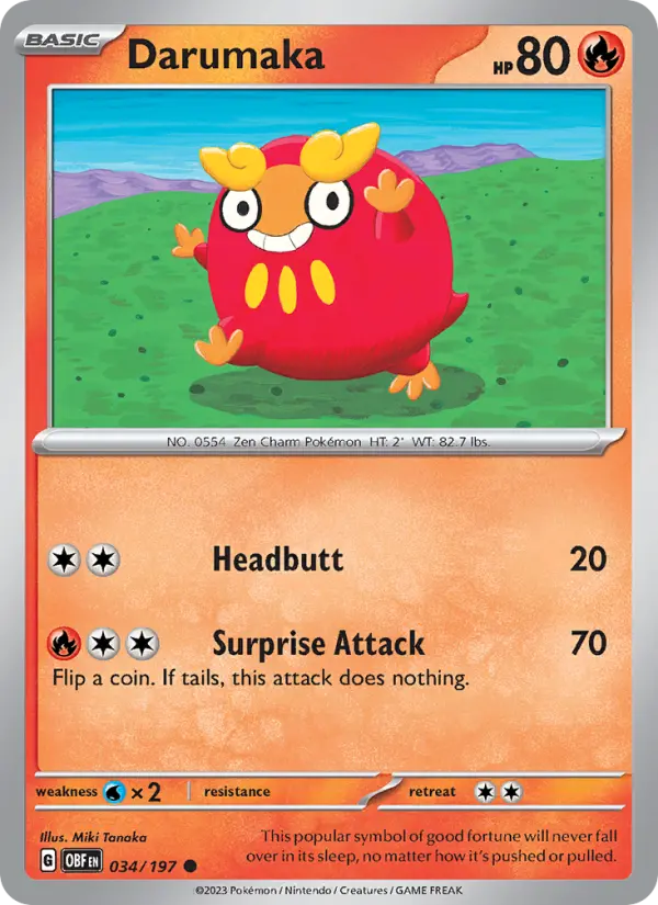 Darumaka — Obsidian Flames card #034