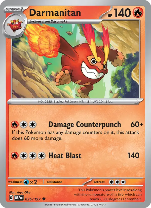 Darmanitan — Obsidian Flames card #035