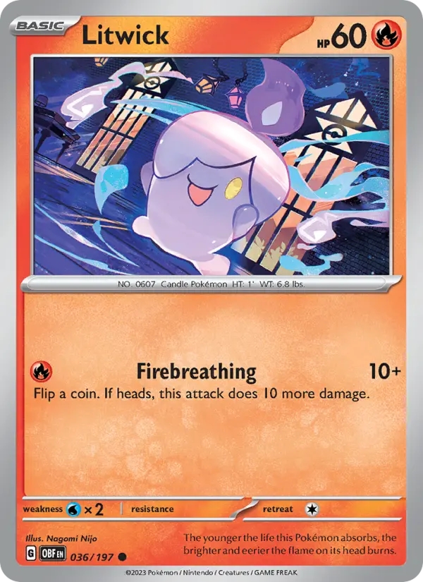 Litwick — Obsidian Flames card #036