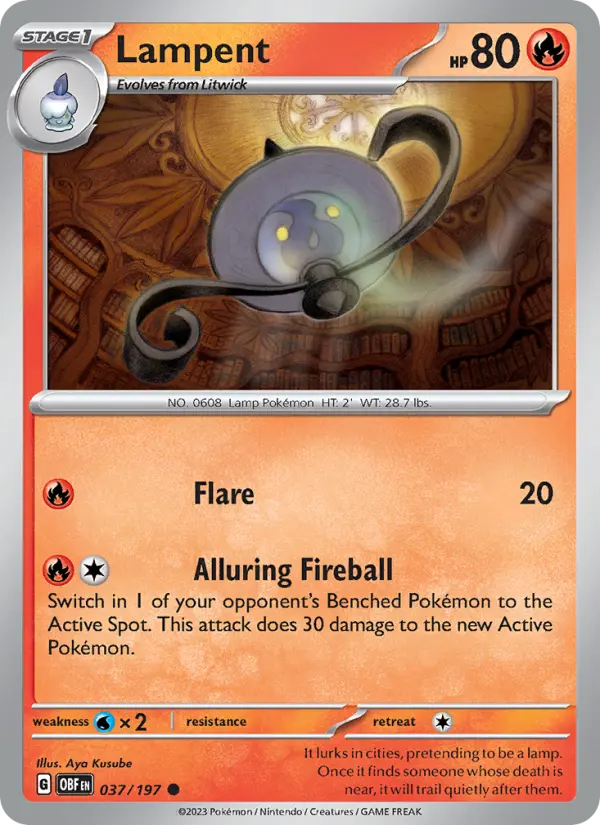 Lampent — Obsidian Flames card #037