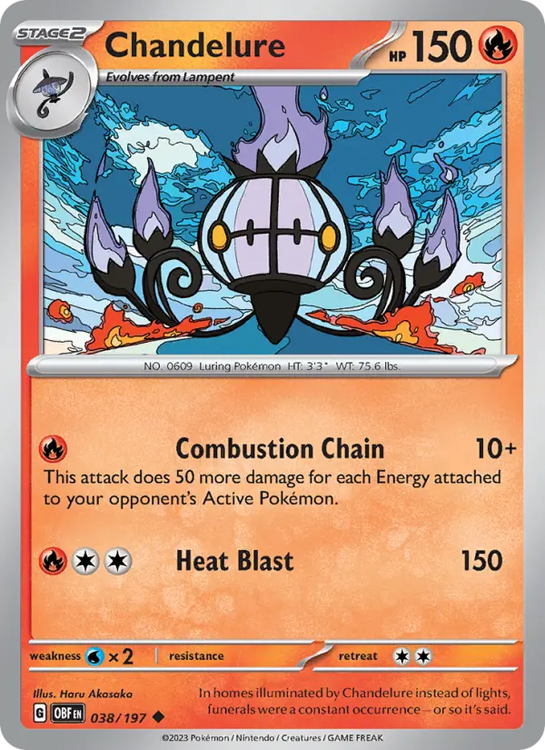 Chandelure — Obsidian Flames card #038