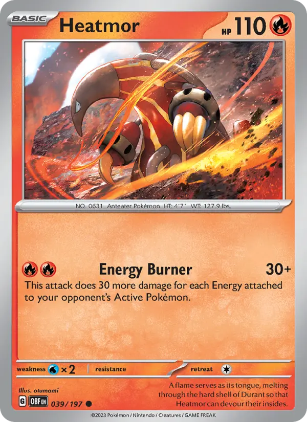 Heatmor — Obsidian Flames card #039