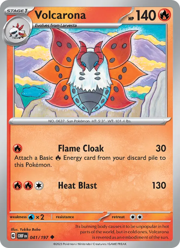 Volcarona — Obsidian Flames card #041