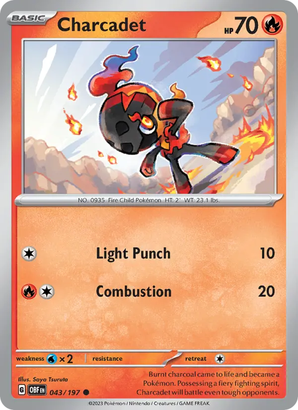 Charcadet — Obsidian Flames card #043
