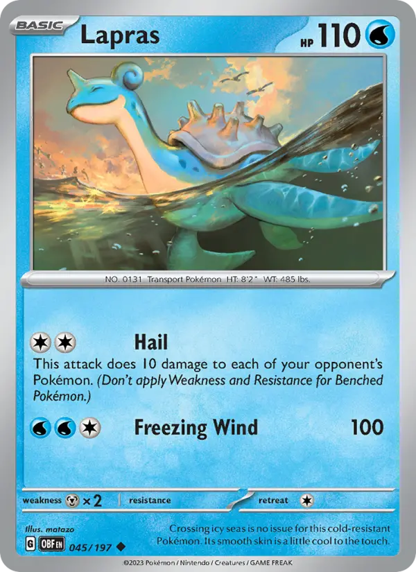 Lapras — Obsidian Flames card #045
