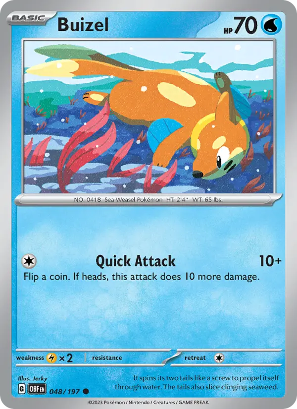 Buizel — Obsidian Flames card #048