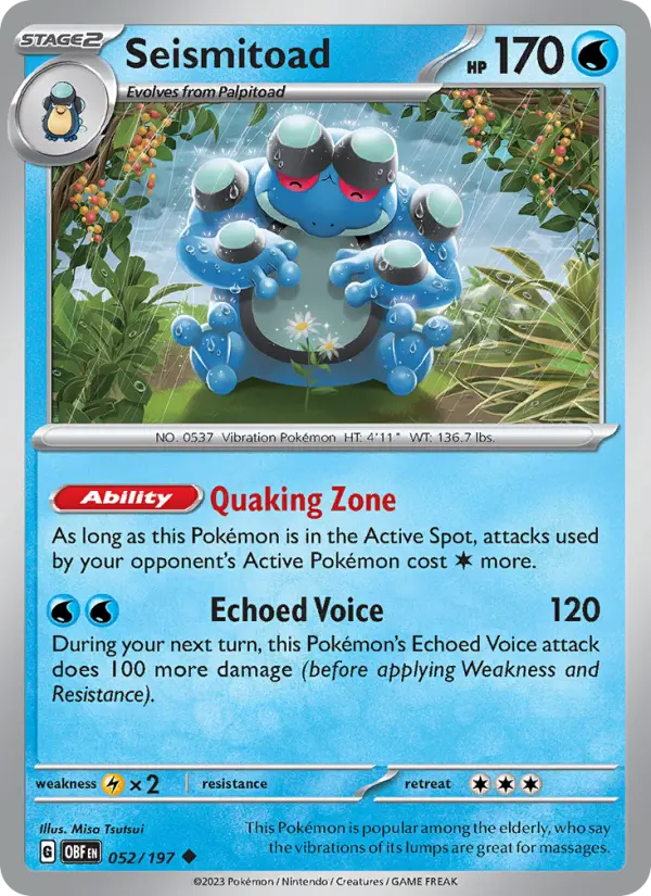 Seismitoad — Obsidian Flames card #052