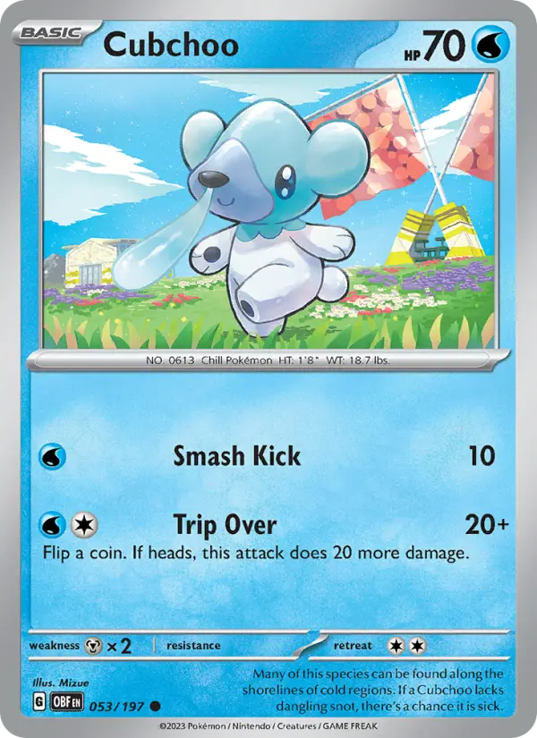 Cubchoo — Obsidian Flames card #053