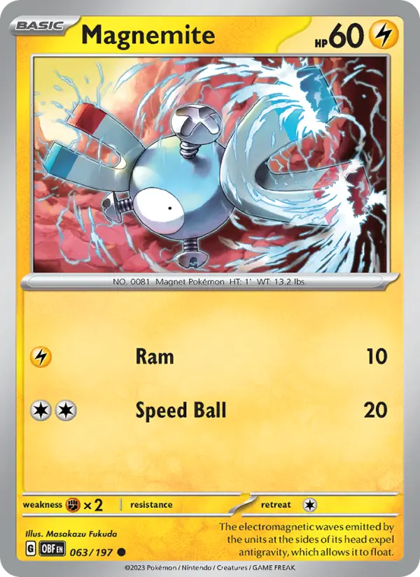Magnemite — Obsidian Flames card #063