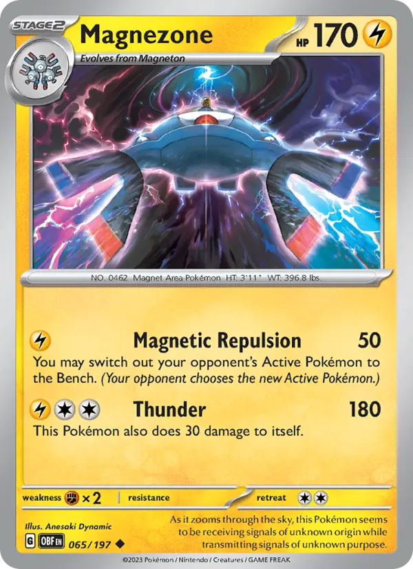 Magnezone — Obsidian Flames card #065