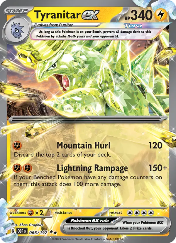Tyranitar ex — Obsidian Flames card #066