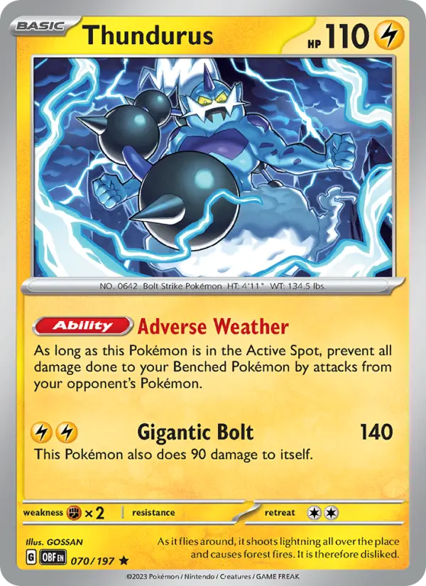 Thundurus — Obsidian Flames card #070