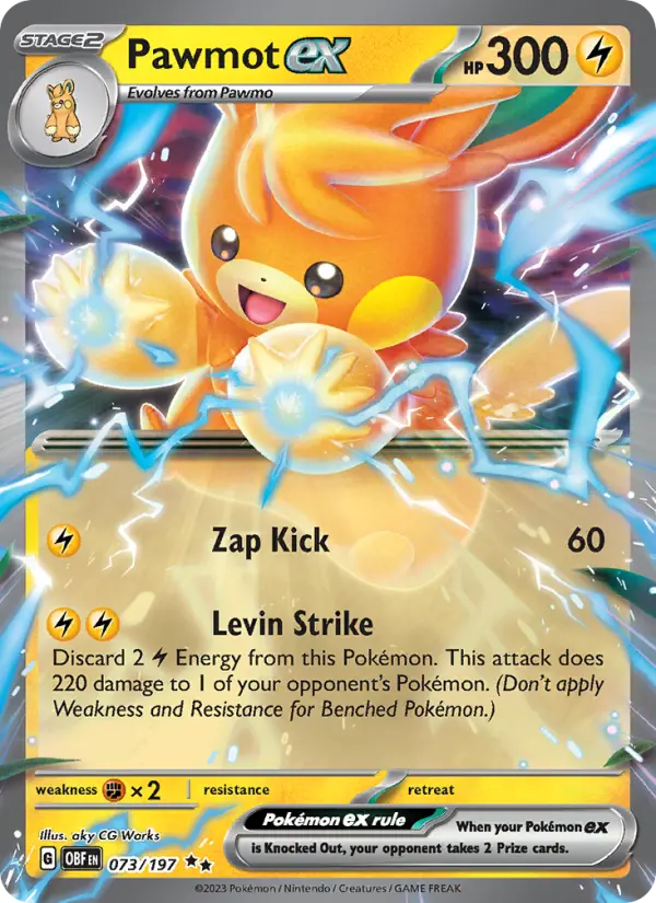 Pawmot ex — Obsidian Flames card #073