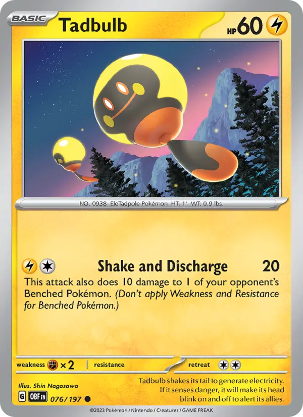 Tadbulb — Obsidian Flames card #076