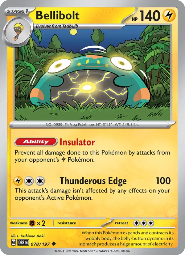 Bellibolt — Obsidian Flames card #078