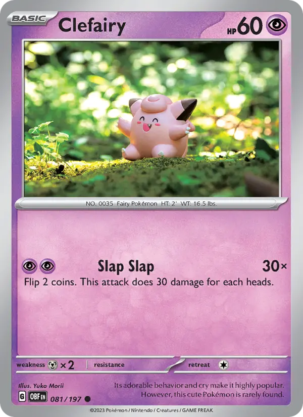 Clefairy — Obsidian Flames card #081