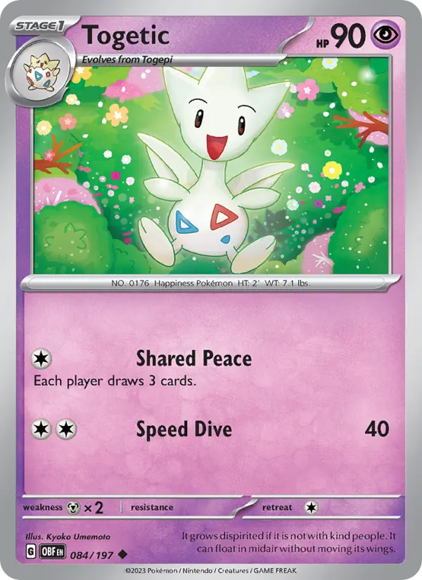 Togetic — Obsidian Flames card #084