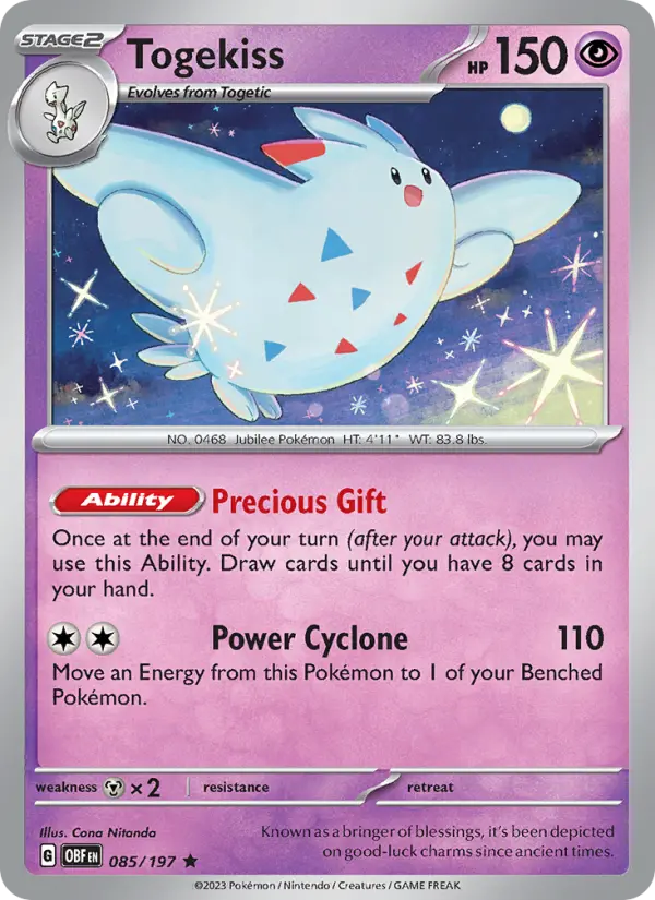 Togekiss — Obsidian Flames card #085